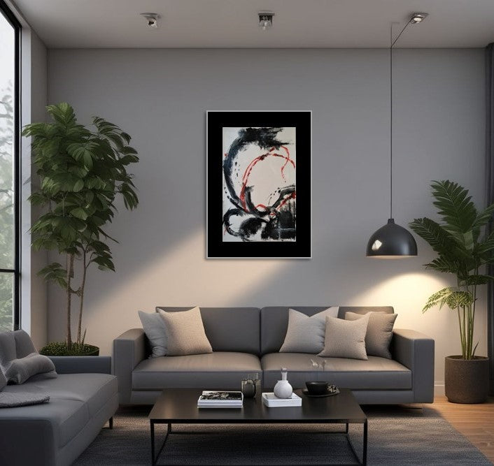 Crimson Echoes | Hand painted artwork