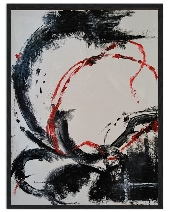 Crimson Echoes | Hand painted artwork
