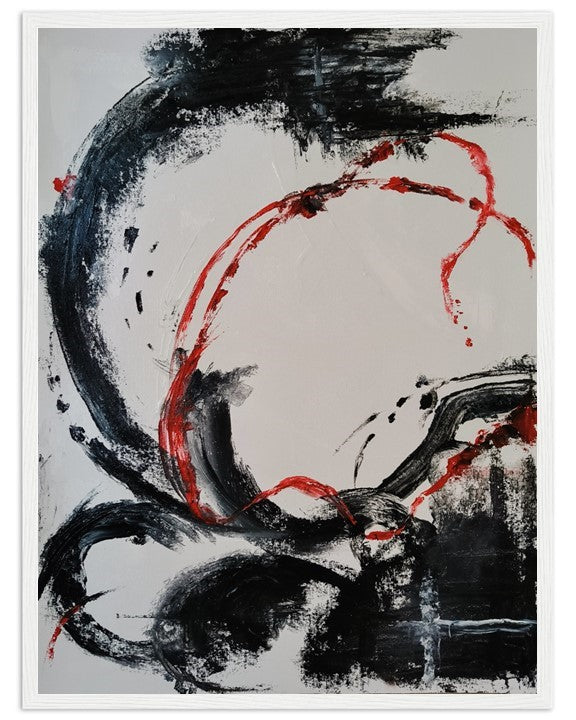 Crimson Echoes | Hand painted artwork