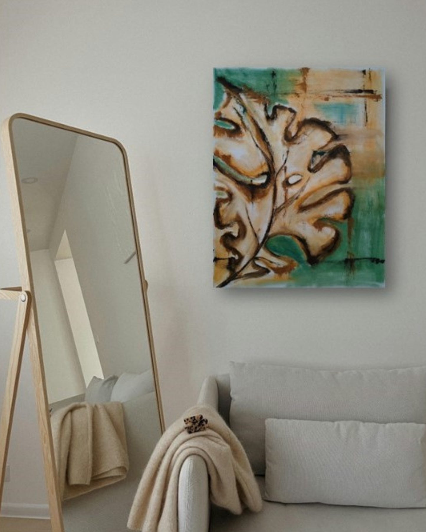 Leafing in faith | Hand painted leaf - Palette6