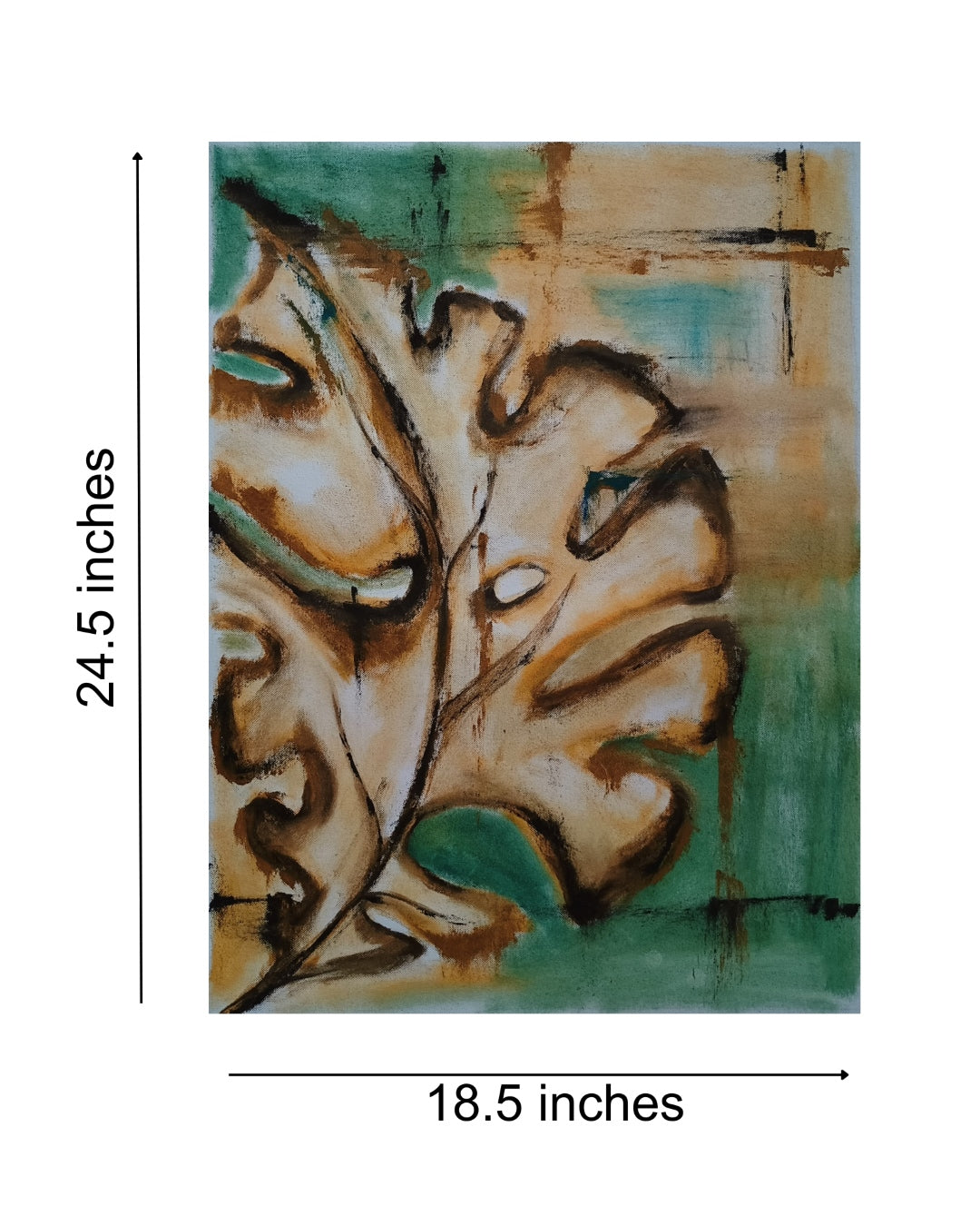 Leafing in faith III | Hand painted leaf