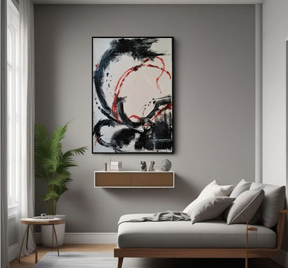 Crimson Echoes | Hand painted artwork