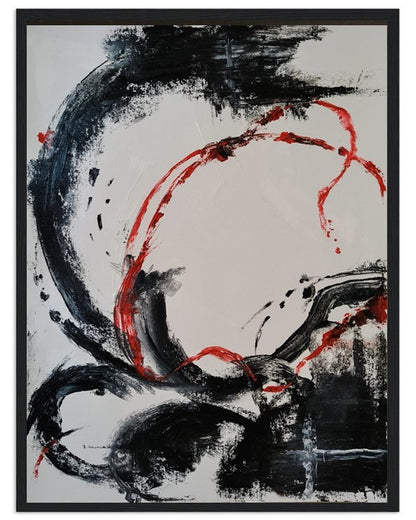 Crimson Echoes | Hand painted artwork