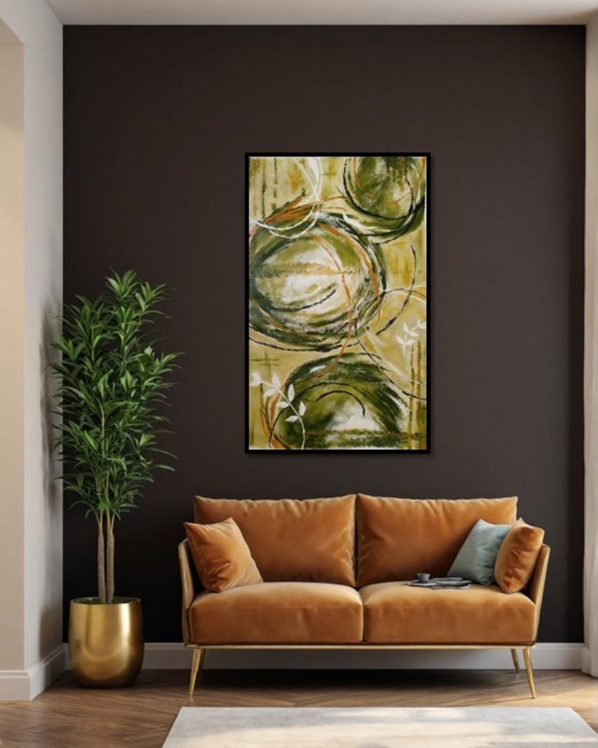 Harmony in Green | Hand painted artwork
