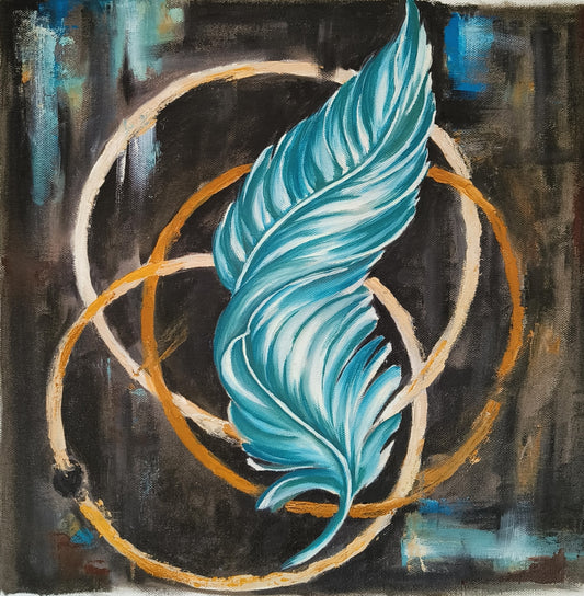 Feathered Dreams | Hand painted feather