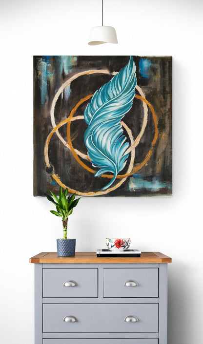 Feathered Dreams | Hand painted feather