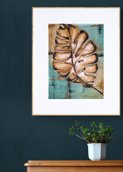 Leafing in faith I | Hand painted leaf