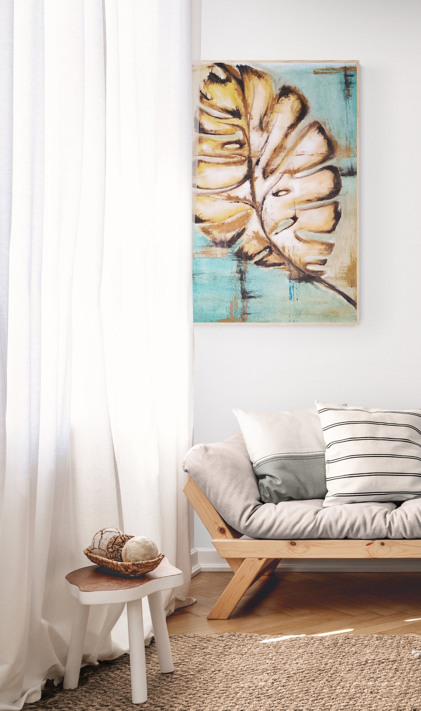Leafing in faith I | Hand painted leaf