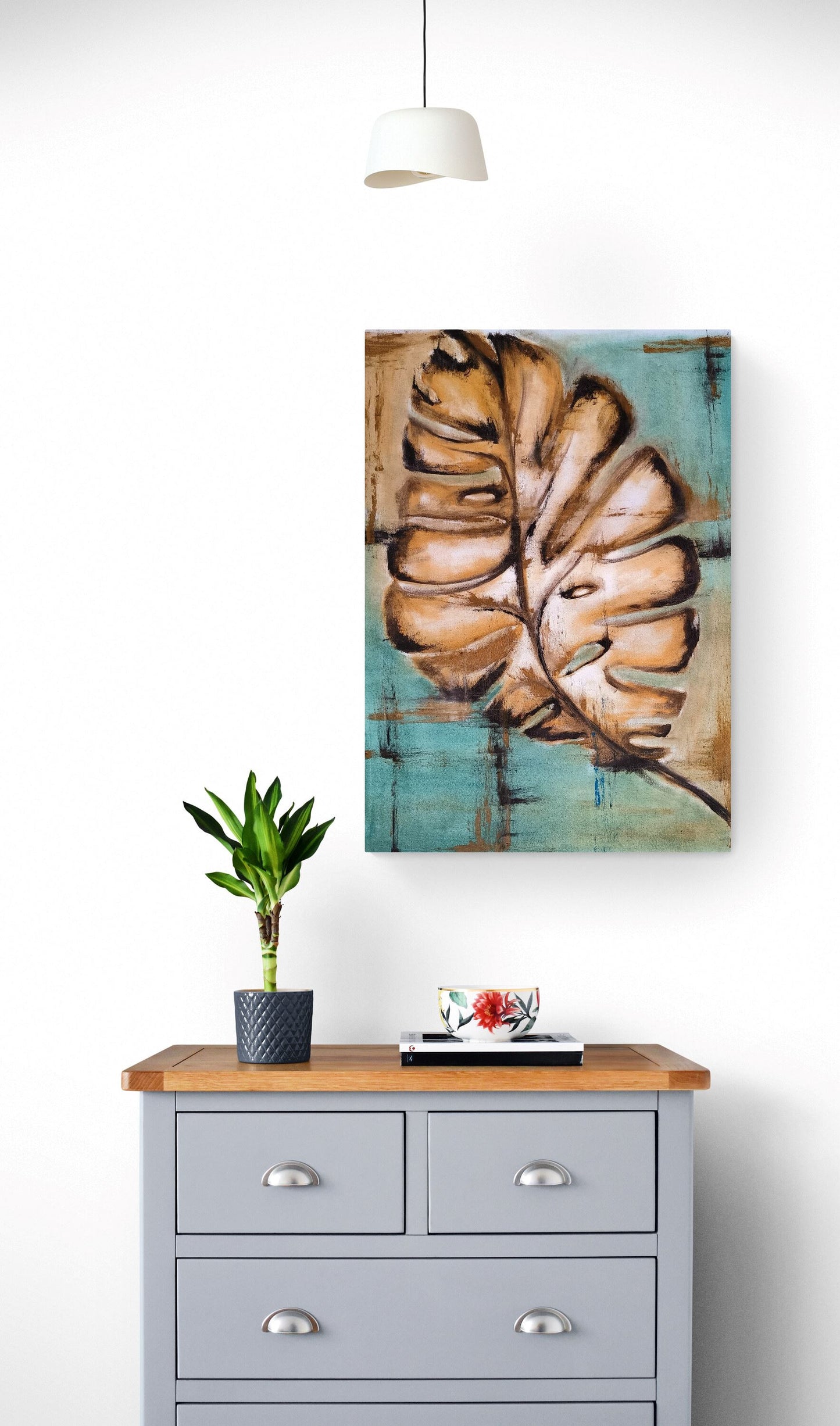 Leafing in faith I | Hand painted leaf