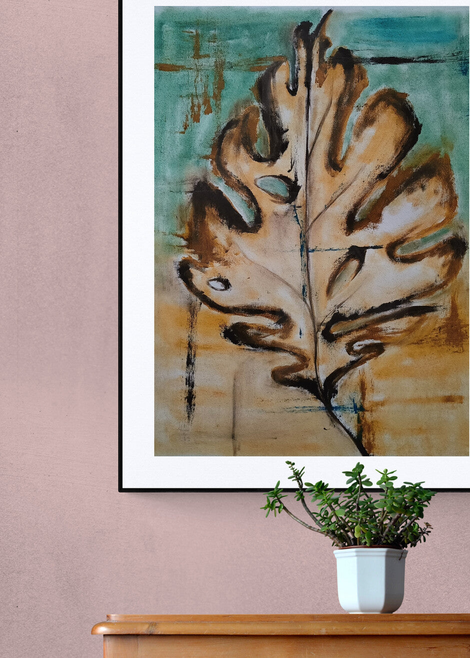 Leafing in faith II | Hand painted leaf