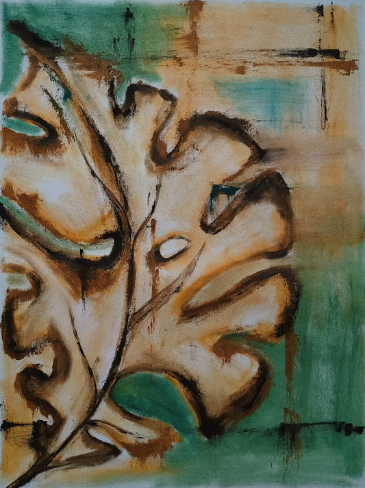 Leafing in faith III | Hand painted leaf