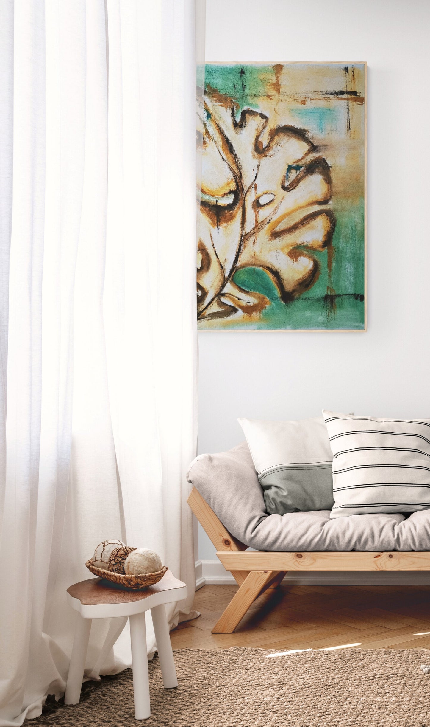 Leafing in faith III | Hand painted leaf