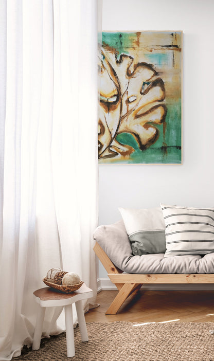 Leafing in faith III | Hand painted leaf