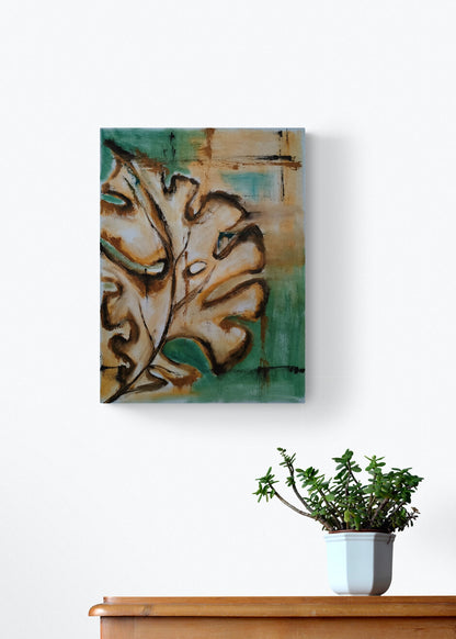 Leafing in faith III | Hand painted leaf