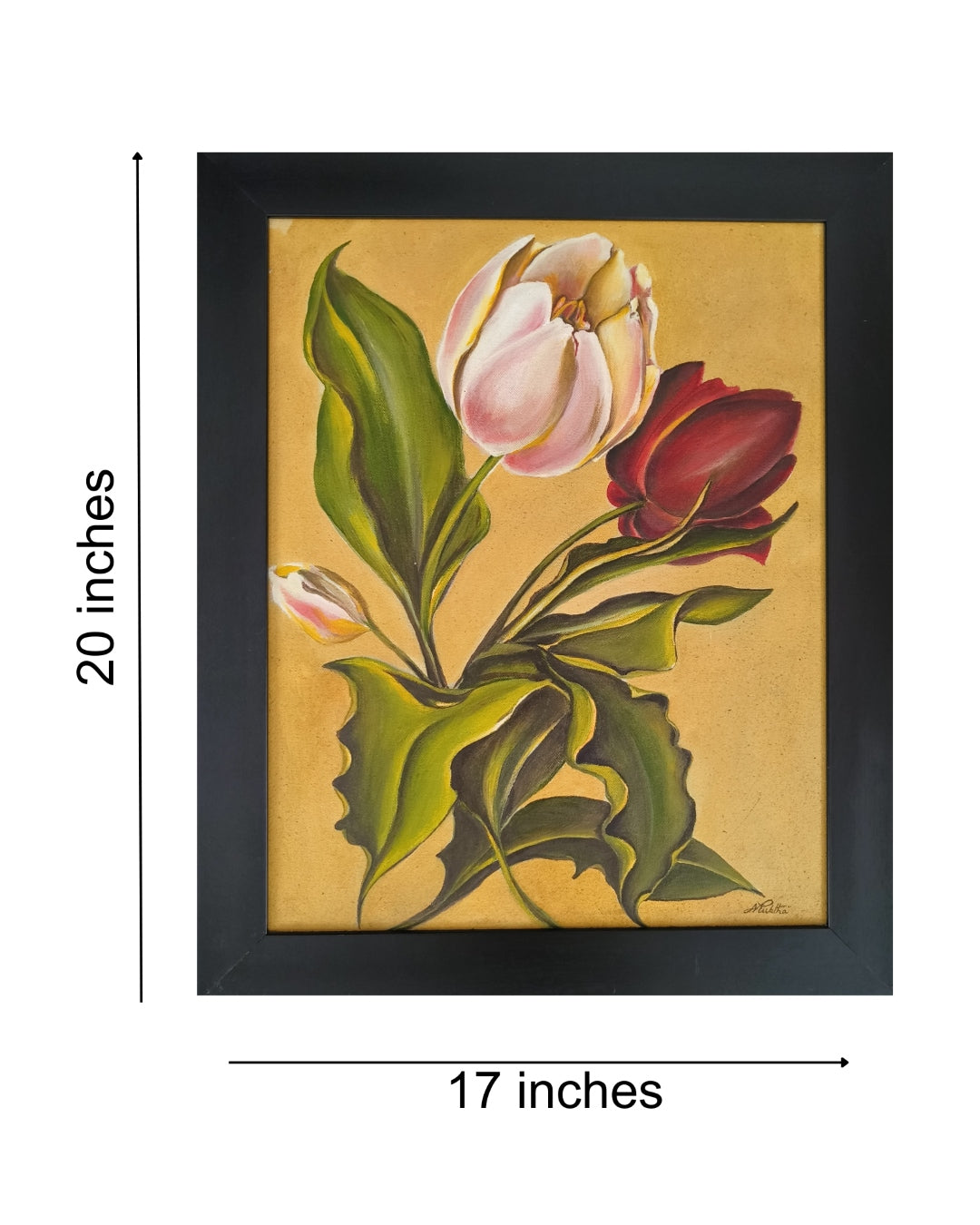 Twin blooms | Hand painted flowers
