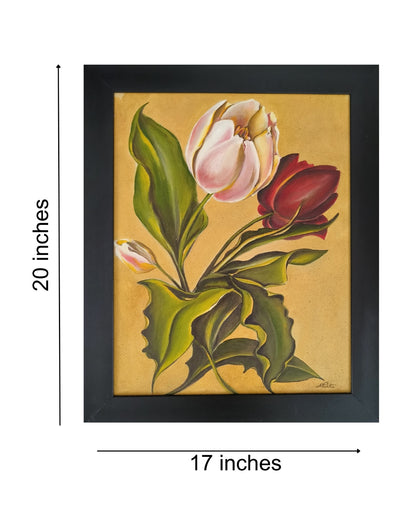Twin blooms | Hand painted flowers