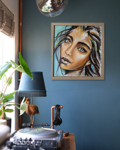 Gaze | Hand painted portrait