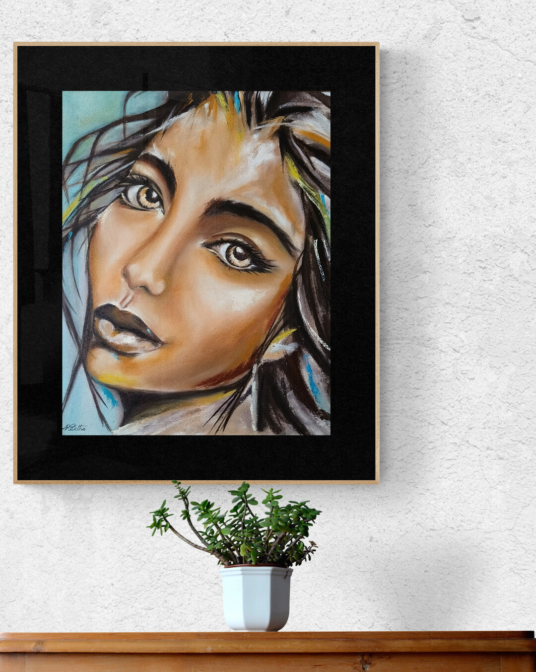 Gaze | Hand painted portrait