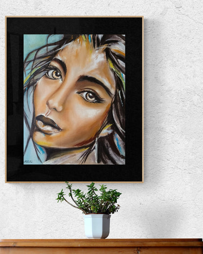 Gaze | Hand painted portrait