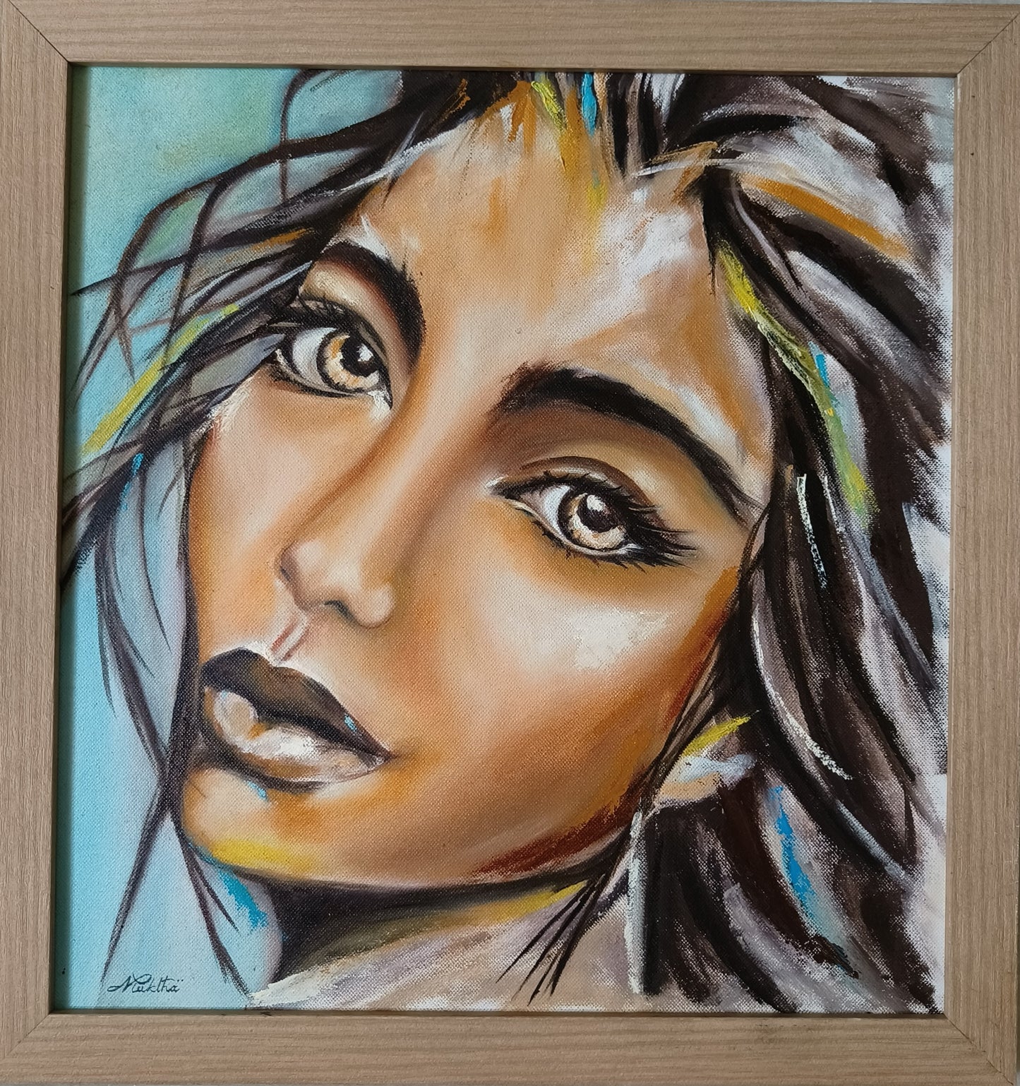 Gaze | Hand painted portrait