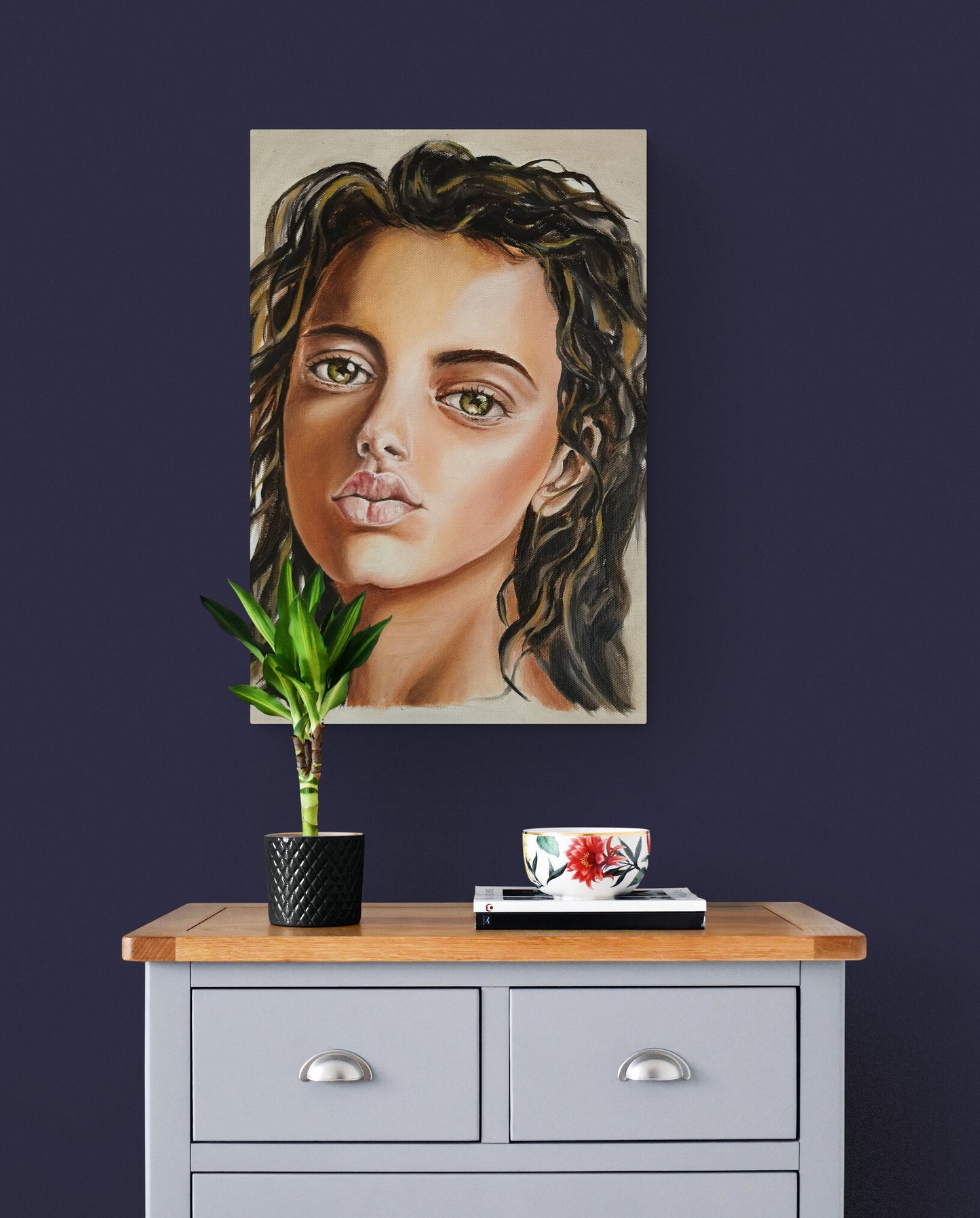 Look Into My Eyes | Hand painted portrait
