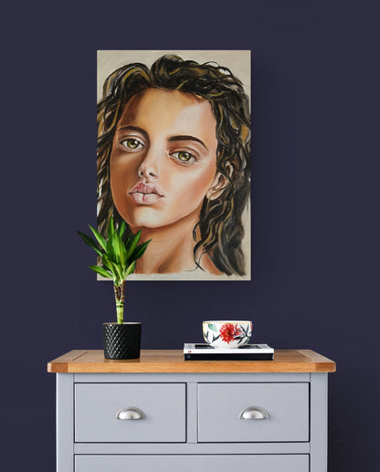 Look Into My Eyes | Hand painted portrait