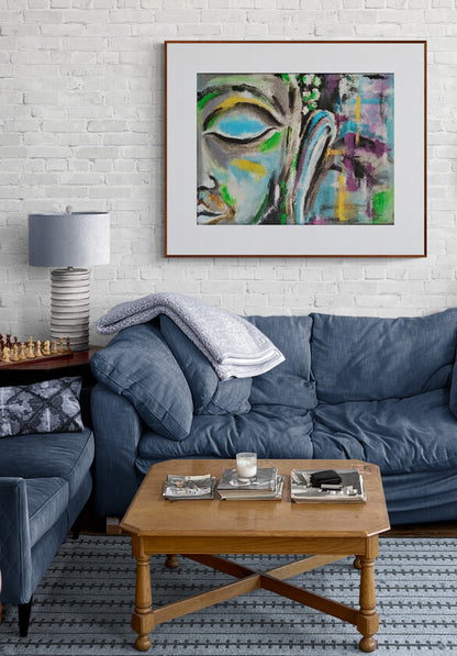 The calm in chaos | Hand painted Buddha