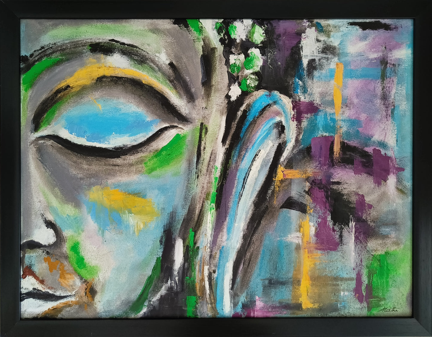 The calm in chaos | Hand painted Buddha
