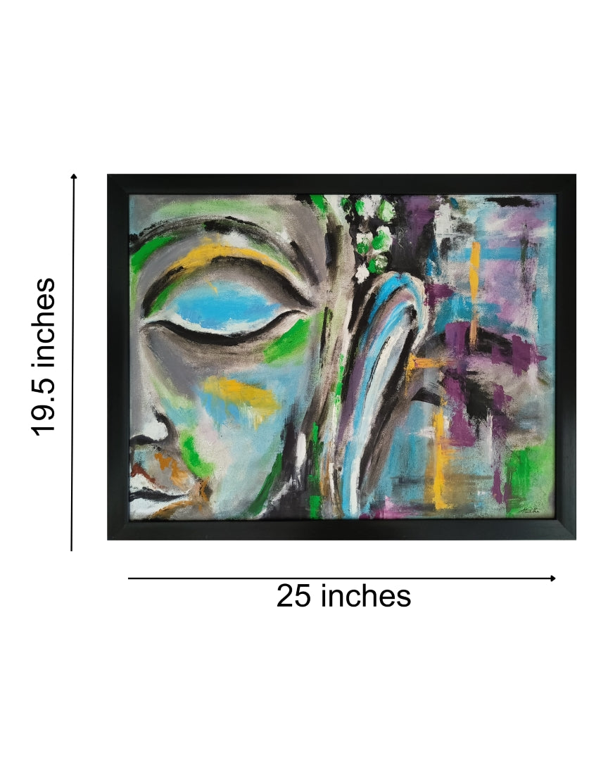 The calm in chaos | Hand painted Buddha