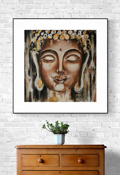 The calm within | Hand painted Buddha