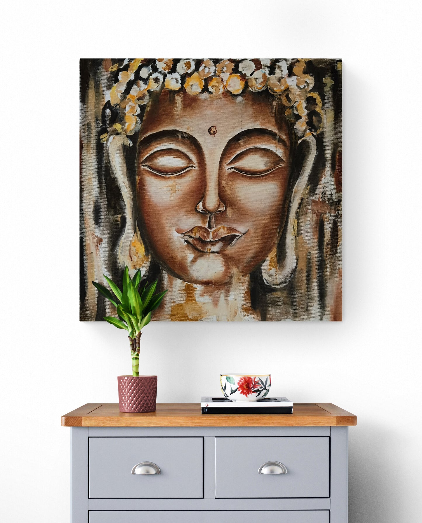 The calm within | Hand painted Buddha