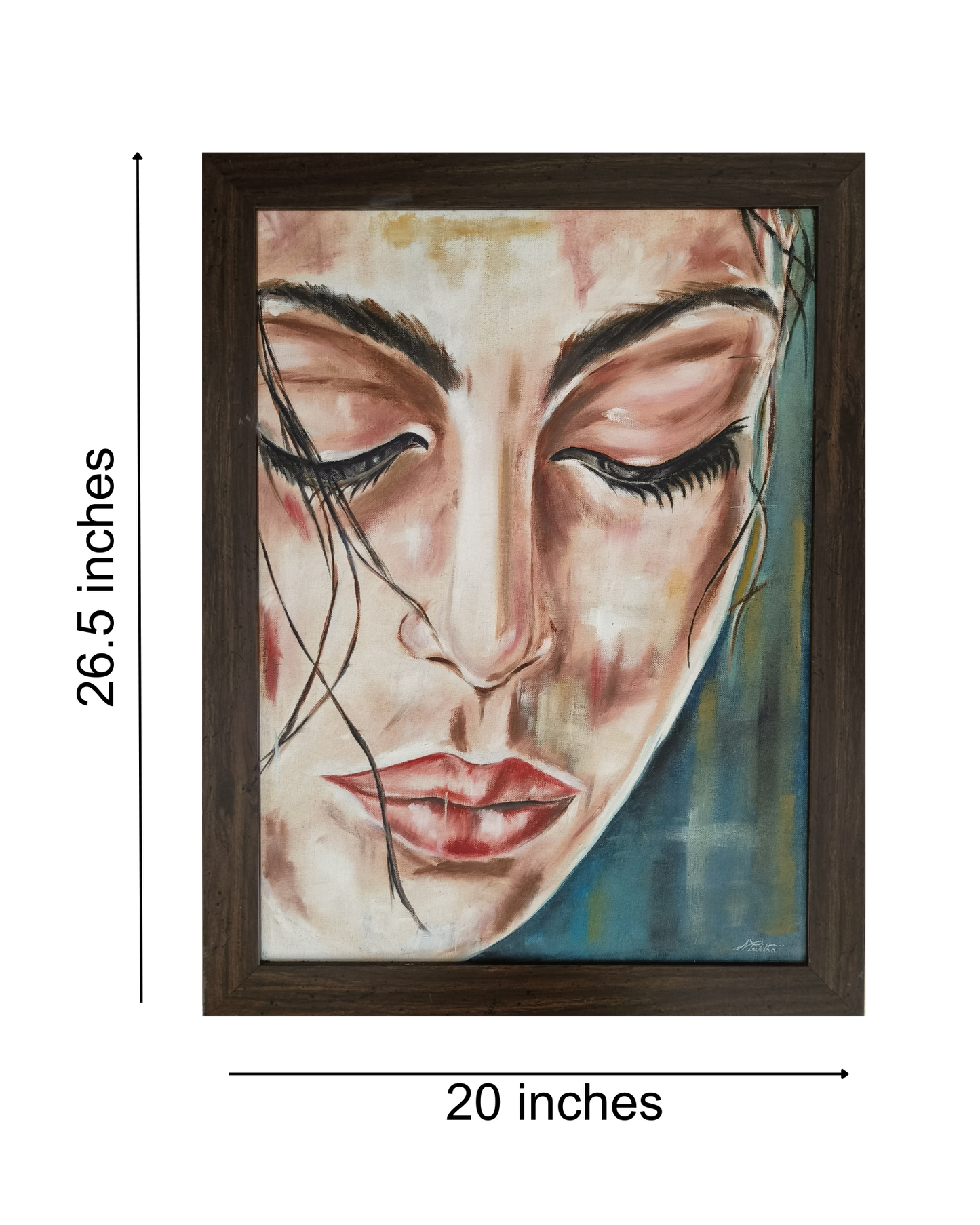 Thoughts | Hand painted portrait