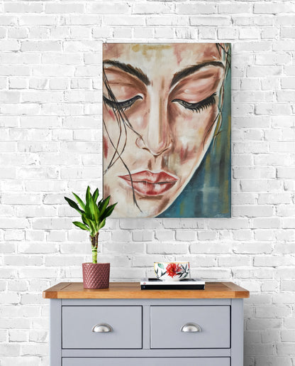 Thoughts | Hand painted portrait
