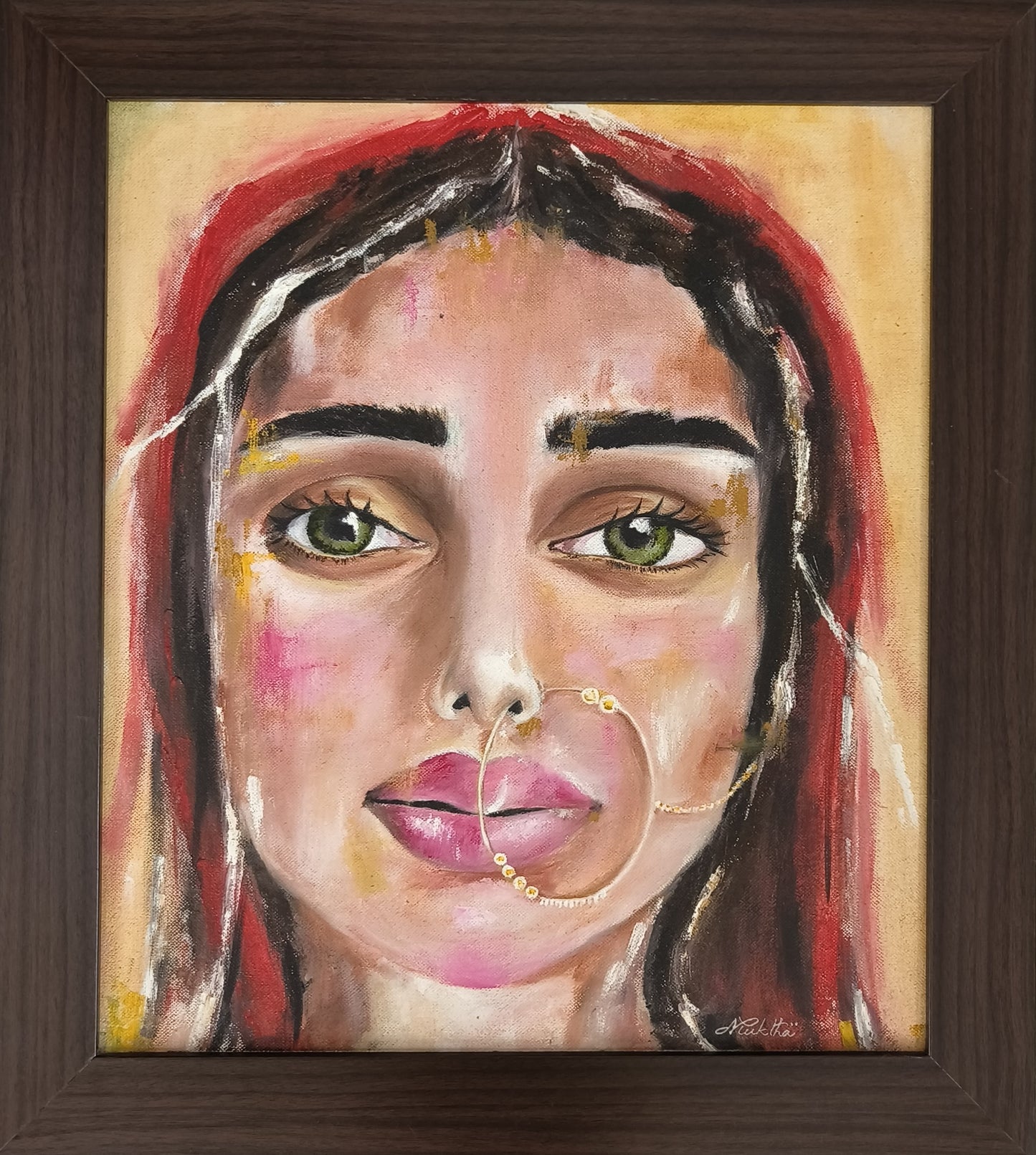 The quiet hope | Hand painted portrait
