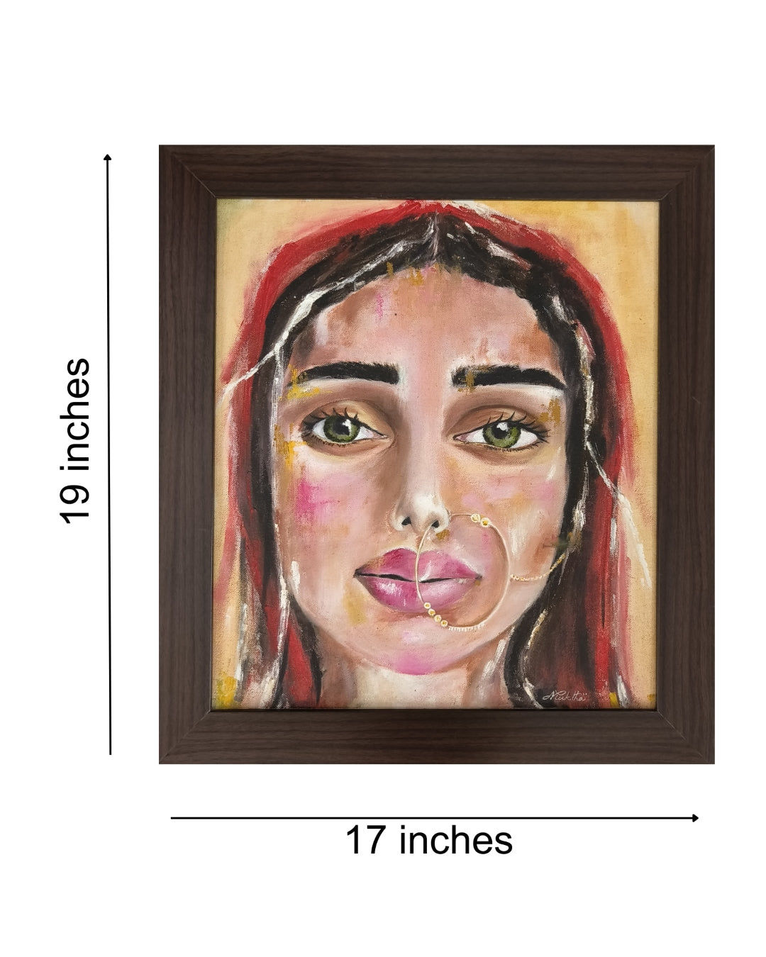 The quiet hope | Hand painted portrait