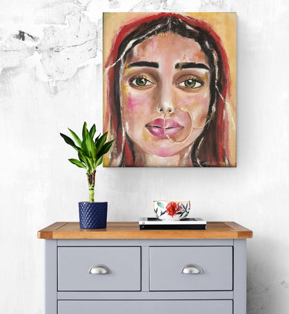 The quiet hope | Hand painted portrait