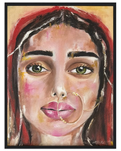 The quiet hope | Hand painted portrait