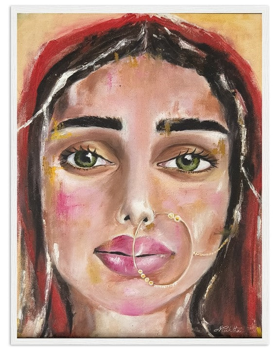 The quiet hope | Hand painted portrait